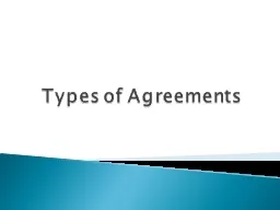 Types of Agreements