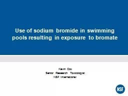 Use of sodium bromide in swimming pools resulting in exposu