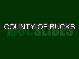 COUNTY OF BUCKS