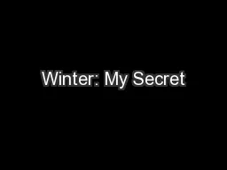 Winter: My Secret