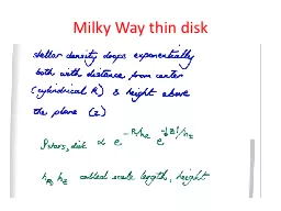 Milky Way thin disk