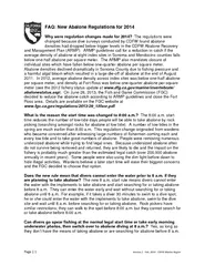 FAQ New Abalone Regulations for  Why were regulation c