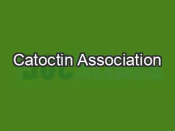 Catoctin Association