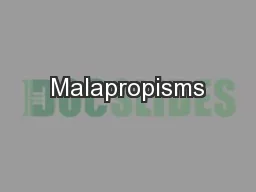 Malapropisms