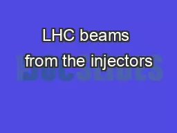 LHC beams from the injectors