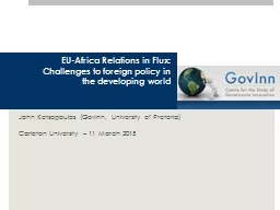 EU-Africa Relations in Flux: Challenges to foreign policy i