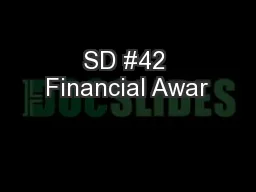 SD #42 Financial Awar