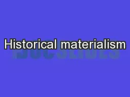Historical materialism