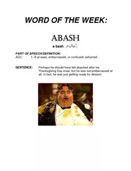 WORD OF THE WEEK abash b sh PART OF SPEECHDEFINITION A