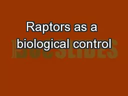 Raptors as a biological control