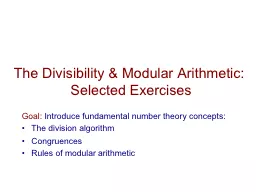 The Divisibility & Modular Arithmetic: