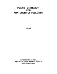 POLICY STATEMENT FOR ABATEMENT OF POLLUTION  GOVERNMEN