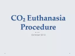 CO₂ Euthanasia Procedure