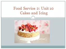 Food Service 2: Unit 10