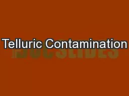 Telluric Contamination