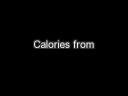 Calories from