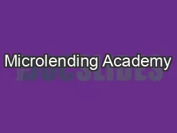 Microlending Academy