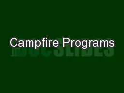 Campfire Programs