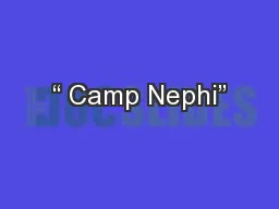 “ Camp Nephi”