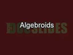 Algebroids