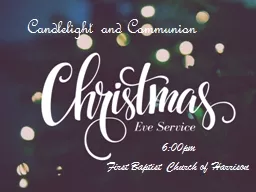 Candlelight and Communion