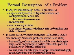 Formal Description of a Problem