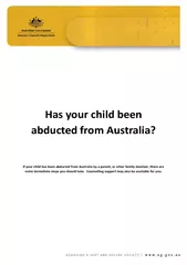Has your child been abducted from Australia