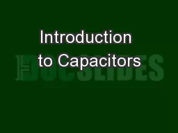Introduction to Capacitors