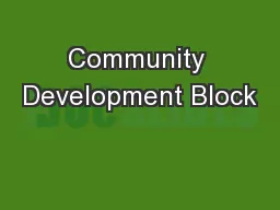 Community Development Block