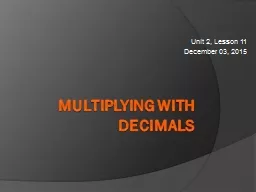 Multiplying with decimals