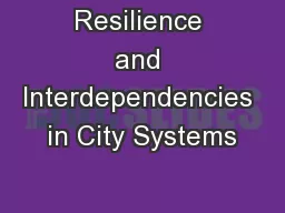 Resilience and Interdependencies in City Systems