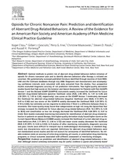 Opioids for Chronic Noncancer Pain Prediction and Iden