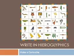 Write in Hieroglyphics