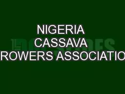 NIGERIA CASSAVA GROWERS ASSOCIATION