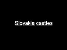 Slovakia castles
