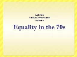 Equality in the 70s