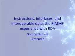 Instructions, interfaces, and interoperable data: the RIMMF