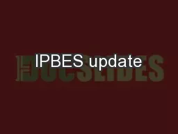 IPBES update