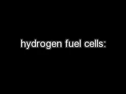 hydrogen fuel cells: