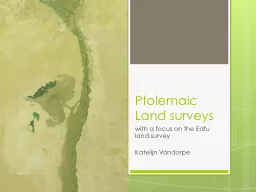 Ptolemaic Land surveys