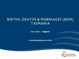 Births, Deaths & MARRIAGES (BDM)