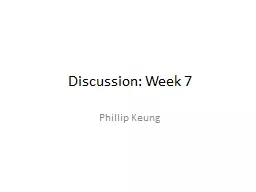 Discussion: Week 7