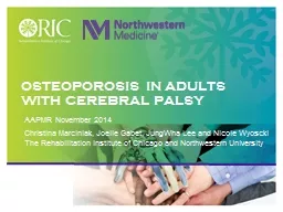 Osteoporosis in Adults with Cerebral Palsy