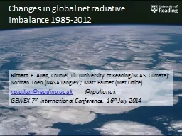 1 Changes in global net radiative