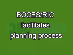 BOCES/RIC facilitates planning process