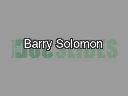 Barry Solomon