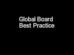 Global Board Best Practice