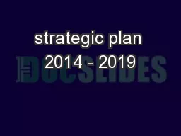 strategic plan 2014 - 2019
