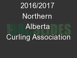2016/2017 Northern Alberta Curling Association