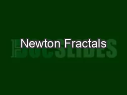Newton Fractals